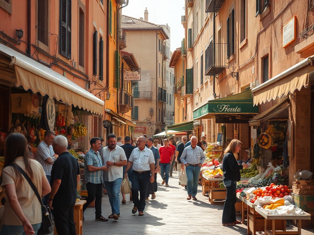 A busy street where the language is spoken every day