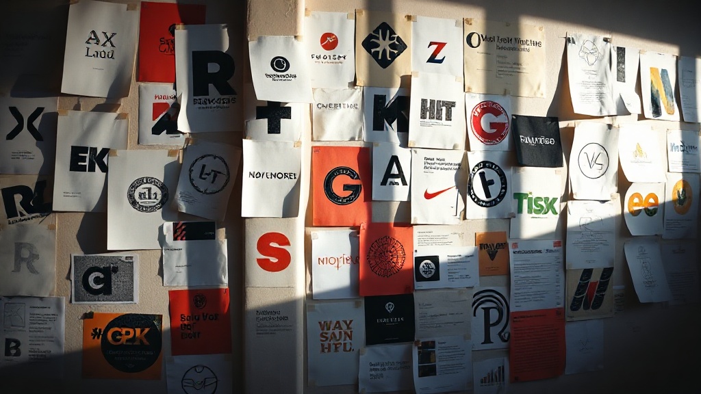 Studio wall pinned with work in progress
