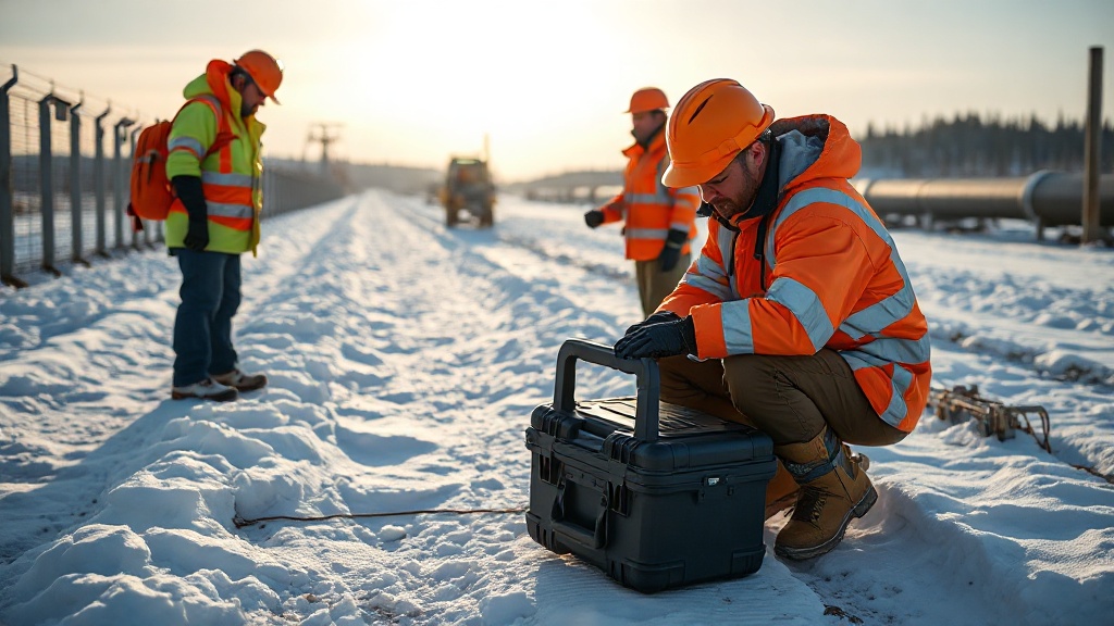 Field crew using the Anvil T9 on a utilities deployment