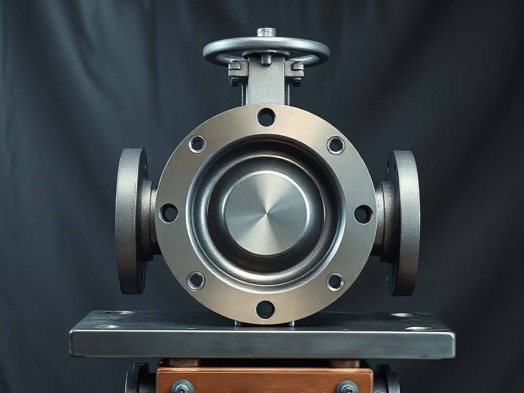 Machined forged valve body on the inspection bench