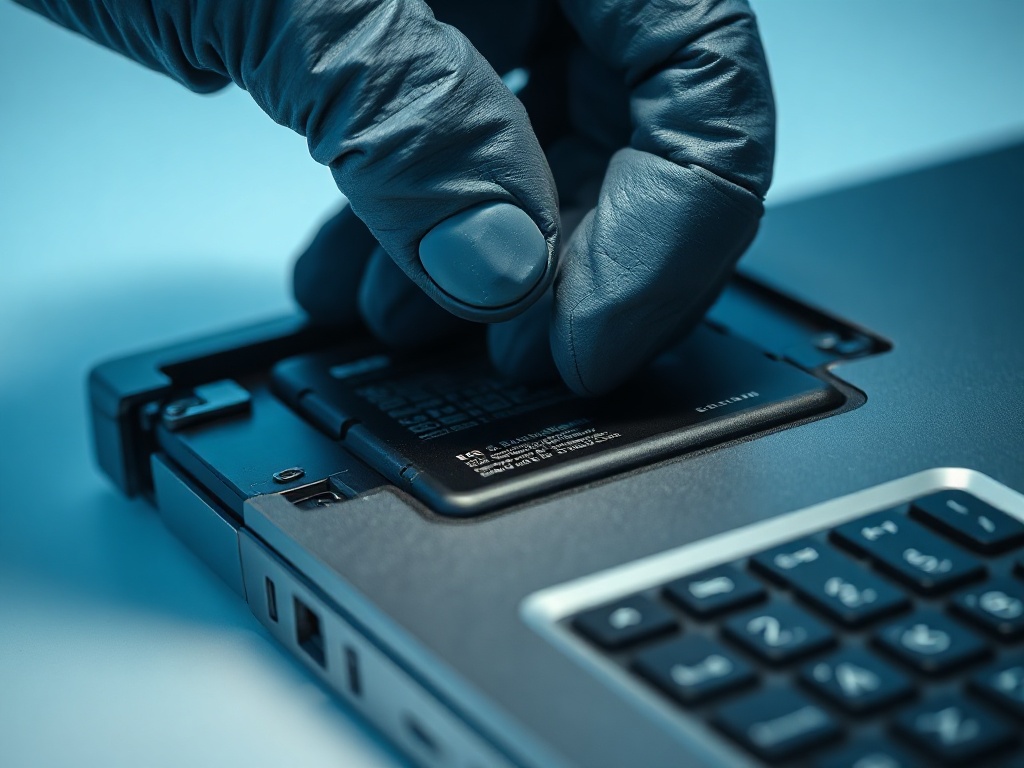 Gloved hands swapping a hot-swap battery on the Anvil T9