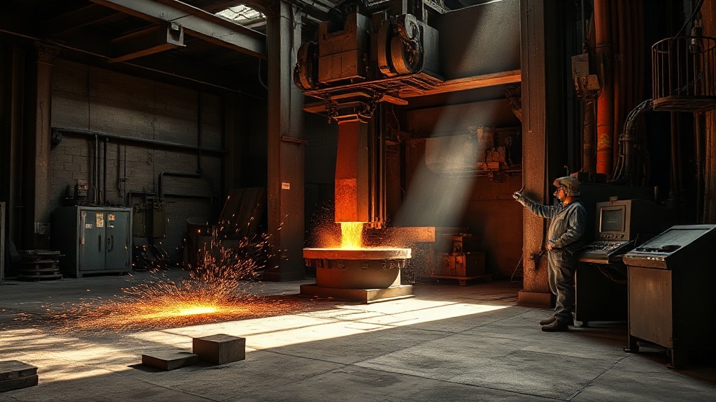 Forge floor at the Carrow Valve Works in Sheffield