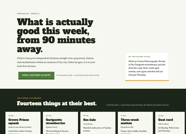 Top of the Field to Pass landing page