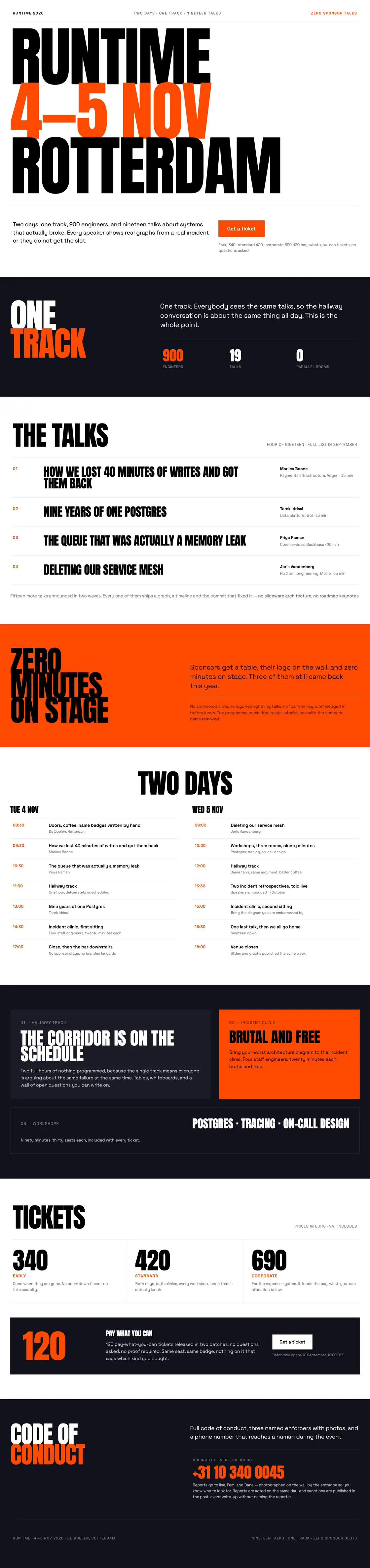 Full-page desktop capture of the COLDSTART landing page