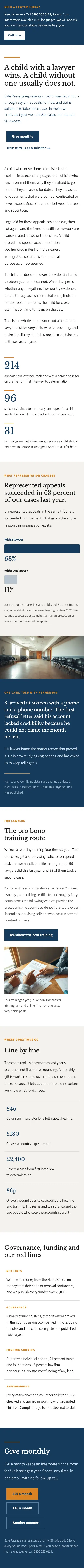 Full-page mobile capture of the Firstlight Legal landing page