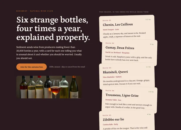 Top of the Sediment landing page