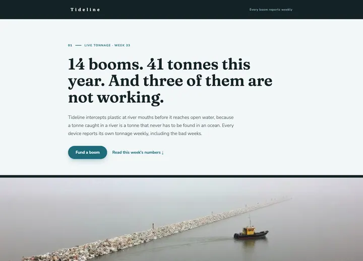 Top of the Saltmarrow landing page